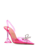 Amina Muaddi Rosie Glass Sling Pumps