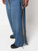 Jeans de mezclilla de pierna ancha de Greg Lauren