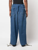 Jeans de mezclilla de pierna ancha de Greg Lauren