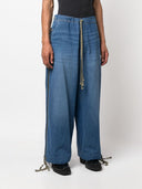 Jeans de mezclilla de pierna ancha de Greg Lauren