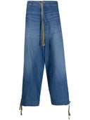 Jeans de mezclilla de pierna ancha de Greg Lauren