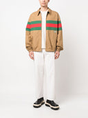 Gucci Cruise Web Detail Cotton Shirt Jacket