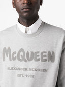 Alexander MC Queen Graffiti Bio -Baumwoll -Sweatshirt