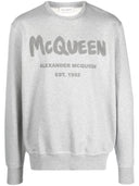 Alexander MC Queen Graffiti Bio -Baumwoll -Sweatshirt