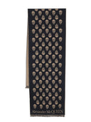 Alexander Mc Queen Logo Reversible Wool Scarf