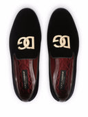 Dolce＆Gabbana徽标Velvet Loafers