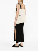 Jil Sander Book Tote Linen Shopping Bag