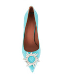 Amina Muaddi Satin Begum Pump