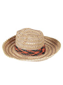 Exquisite J Raffia Sombrero Hat