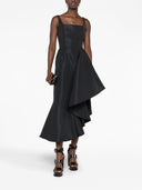 Alexander Mc Queen Asymmetric Draped Midi Dress