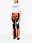 Balmain Logo Cropped Cotton T Shirt