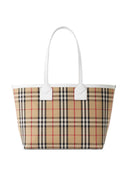 Burberry Check Motif Small Tote Bag