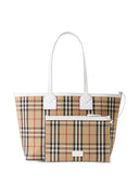 Burberry Check Motif Small Tote Bag