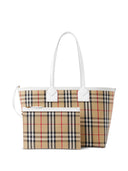 Burberry Check Motif Small Tote Bag