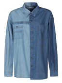 E.L.V. Shirt in denim a contrasto di denim