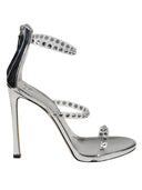 Giuseppe Zanotti Harmony Shine Leather Heel Sandals