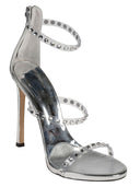 Giuseppe Zanotti Harmony Shine Leather Heel Sandals