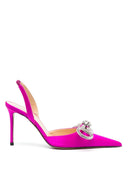 Mach & Mach Pre Double Bow Satin Heel Pumps