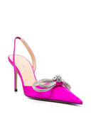 Mach & Mach Pre Double Bow Satin Heel Pumps