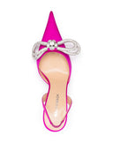Mach & Mach Pre Double Bow Satin Heel Pumps