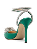 Mach & Mach Pre Triple Heart Satin High Heel Pumps