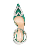 Mach & Mach Pre Triple Heart Satin High Heel Pumps