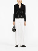 Alexander Mc Queen Single Breasted Grain De Poudre Wool Jacket