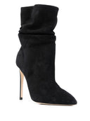 Paris Texas Suede Heel Ankle Boots