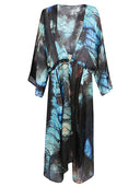 MONA SWIMS Silk Beach Cover Up Kimono
