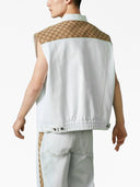 Gucci Cruise Gg Supreme Denim Sleeveless Jacket