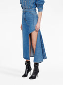 Alexander Mc Queen Denim Midi Skirt