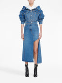 Alexander Mc Queen Denim Midi Skirt