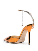 Jimmy Choo Saeda 100 Metallic Leather Pumps