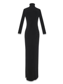 Saint Laurent Virgin Wool Long Dress