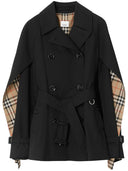 Burberry Check Motiv Cotton Trench Coat