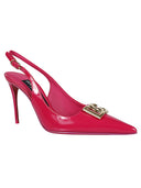 Dolce&Gabbana Cruise Leather Slingback Pumps
