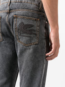 Etro Logo Denim Cotton Jeans