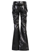 Tom Ford Flared Leather And Velvet Trousers