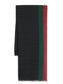 Gucci GG和Web Motif羊毛围巾