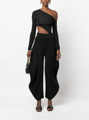 Alaia Round Wool Blend Trousers
