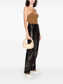 Presupuesto presupa mini mango trenzado bolso de cuero