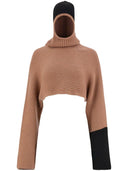 Ferragamo Cashmere Cropped Hoodie