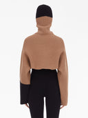 Ferragamo Cashmere Cropped Hoodie