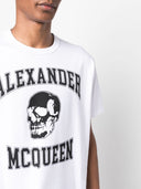 Maglietta di cotone organico di Alexander Mc Queen Logo