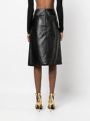 Bally Leather Midi Skirt