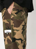 Palm Angels Camouflage Print Cotton Trousers