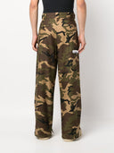 Palm Angels Camouflage Print Cotton Trousers