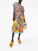 Dolce&Gabbana Cruise Majolica Print Silk Blouse