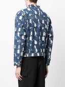 Billionaire Camouflage Print Denim Jacket