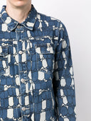 Billionaire Camouflage Print Denim Jacket